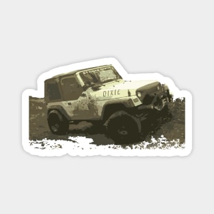 TJ Jeep Dixie Off Road Magnet