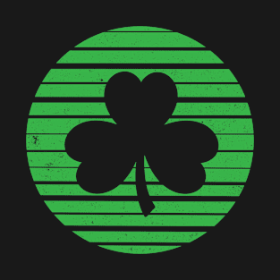 Vintage Shamrock Silhouette - St. Patricks Day T-Shirt