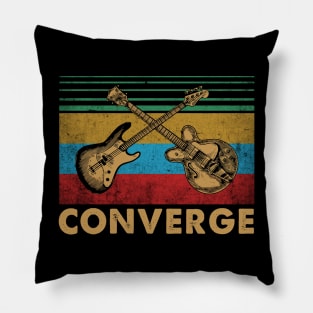 Graphic Proud Converge Name Guitars Birthday 70s 80s 90s Pillow