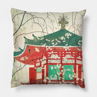 Vintage Travel Poster Japan Geisha Pillow