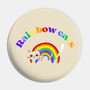 Rainbow cats Pin