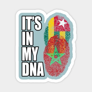 Togolese And Moroccan Mix Heritage DNA Flag Magnet