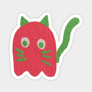 Boo ghost cat halloween Magnet