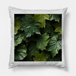 Green Leaves Pattern 21 Pillow