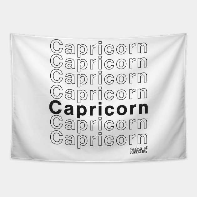 Capricorn Zodiac Birthday Tapestry by coinsandconnections