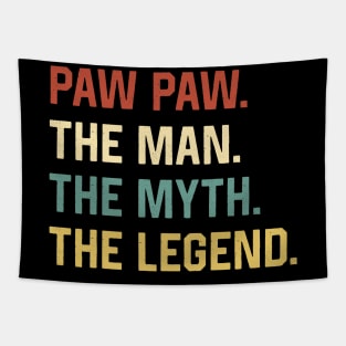 Fathers Day Shirt The Man Myth Legend Paw Paw Papa Gift Tapestry