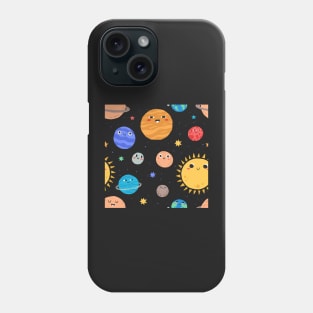 Cute Planets in the Solar System Phone Case