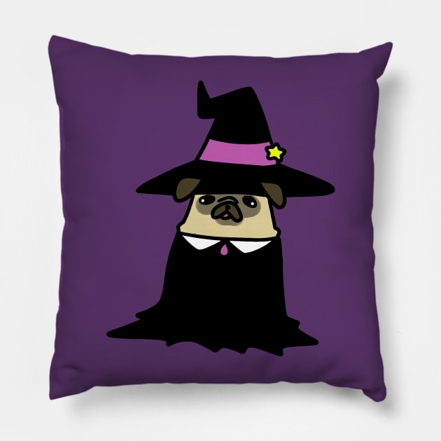 Witch Pug Pillow by saradaboru