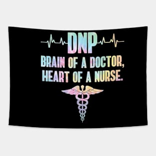 DNP Doctor of Nursing Practice Brain RN Nurse DA1 Tie Dye T-Shirt Tapestry