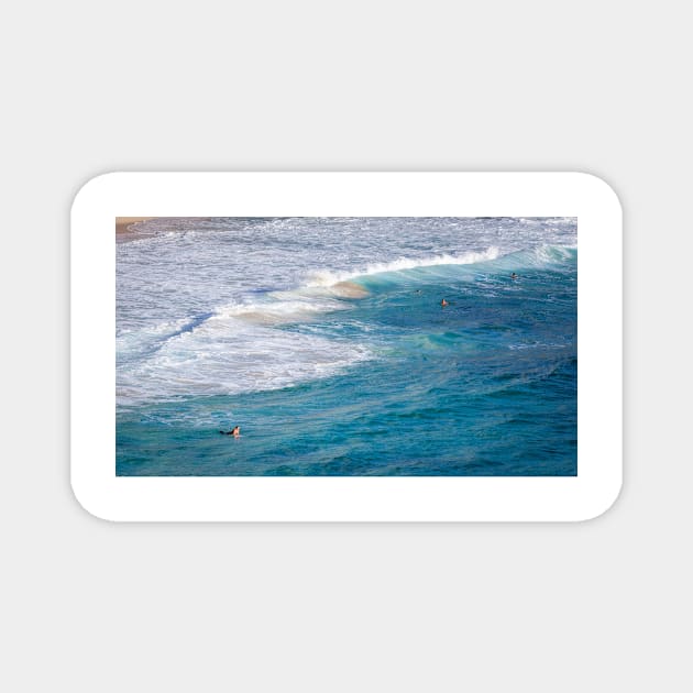 Seascape Surfers Hawaii Magnet by mcdonojj