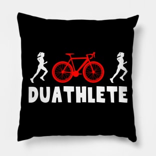 Female Duathlete Pillow