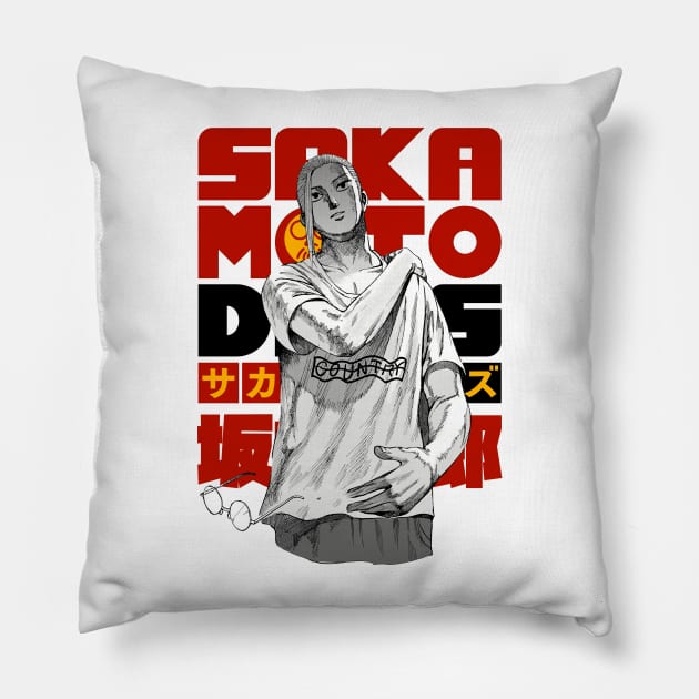 Sakamoto Days Pillow by KokkaiBlack