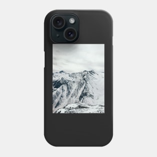 Mountains of Switzerland - White Alps on Overcast Winter Day Phone Case