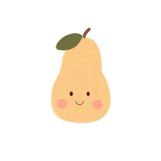 Yellow  Pear Cutie Illustraion by gusstvaraonica