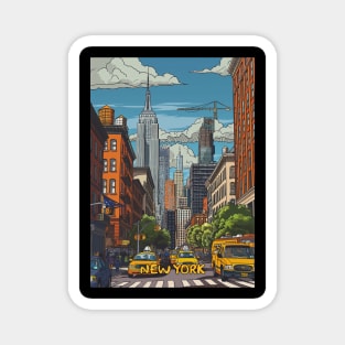 NewYork Cartoon Style Magnet