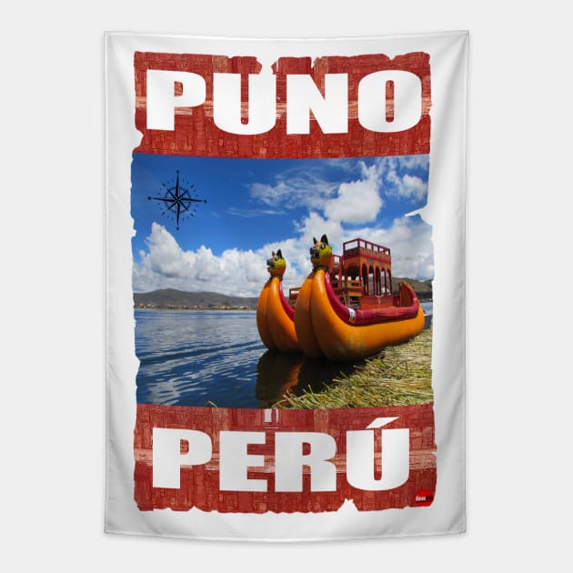 LAGO TITICACA PUNO PERU Tapestry by Dibujartpe