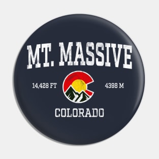 Mt Massive Colorado 14ers Vintage Athletic Mountains Pin