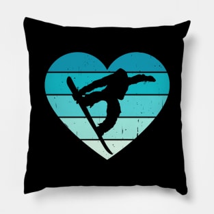 I Love Snowboard Halfpipe Tricks Winter Sports Pillow