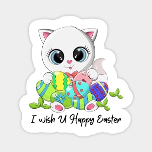 CUTE KITTY/ I Wish You Happy Easter Magnet