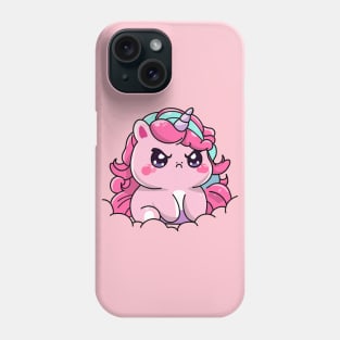 angry unicorn Phone Case