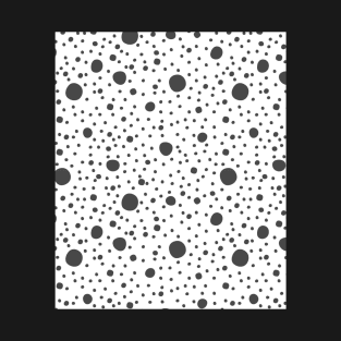 Black Dots for Outer Space | Black and White Design | Abstract Circles T-Shirt