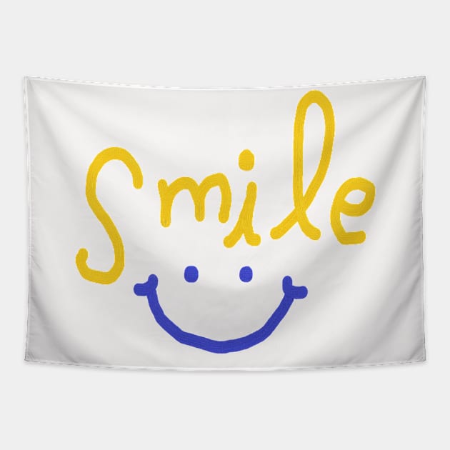 smiley face emoji Tapestry by zzzozzo