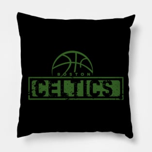 celtics vintage Pillow