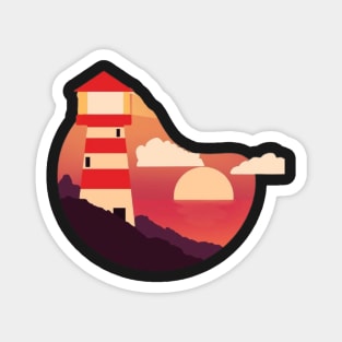 Sunset lighthouse Magnet