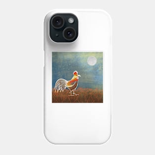 Rooster In the Moonlight Phone Case