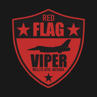 F-16 Viper Red Flag (Small logo) T-Shirt