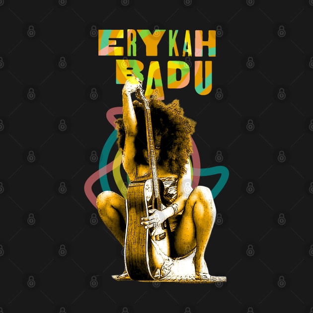 Erykah Badu | Vintage RNB Playing The Guitar by Wkenca Barada