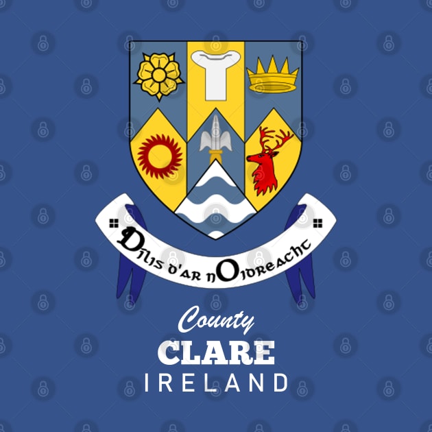 County Clare Ireland Crest by Ireland