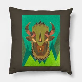 The Vanishing Bison Pillow