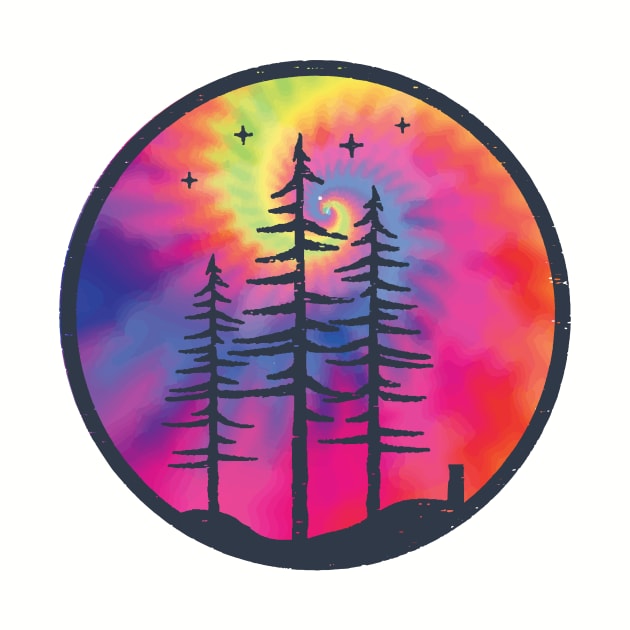 Tie Dye Sky and Trees by Mint Tees