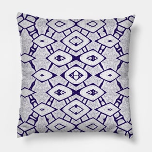 Cobalt Rhombus Pillow