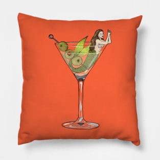 Martini Mermaid Pillow