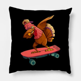 Dabbing Turkey Thanksgiving Day Pilgrim Boys Girls Funny Dab Pillow