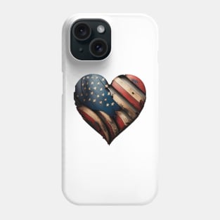 Patriotic Heart - Tattered but Still Strong Phone Case