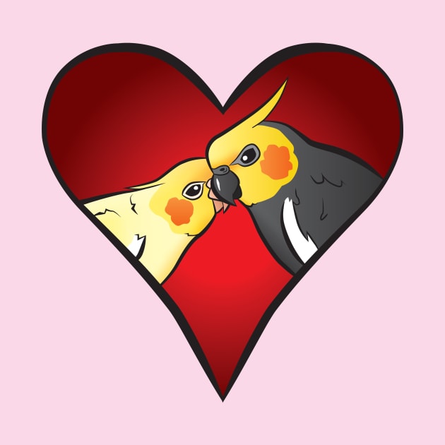 Cockatiels In Love by punkburdarts