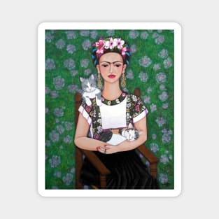 Frida cat lover Magnet