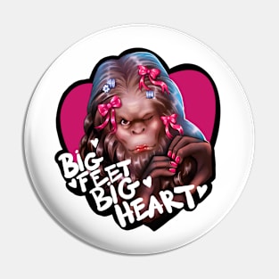 Big Feet Big Heart Pin