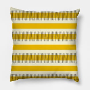 Yellow and black lines Pillow