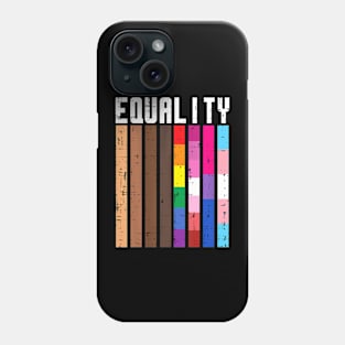 Equality Black Lgbt Pride Rainbow Lesbian Gay Bi Trans Phone Case