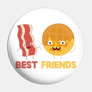 Bacon and Waffles Best Friends Matching Couple Pin