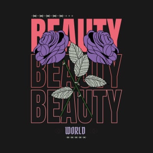 Beauty World | Purple Rose T-Shirt