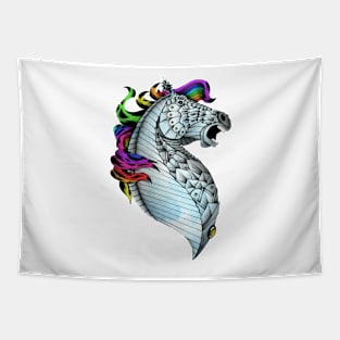 Ornate Rainbow Horse Tapestry