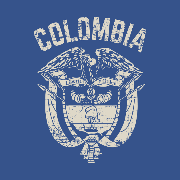 Colombia Libertad Y Orden - Grunge Design by verde