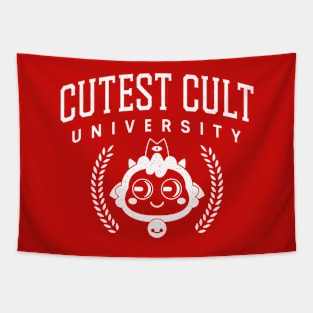 Cutest Cult University Emblem Tapestry