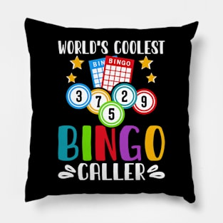 World's Coolest Bingo Caller T shirt For Women Pillow