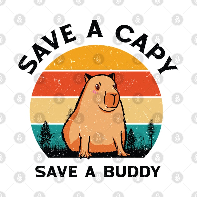 World Wildlife Day Capybara Animal Welfare Retro Wildlife by Tom´s TeeStore